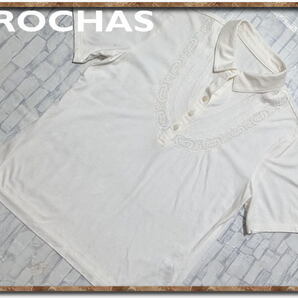 ☆ROCHAS Premiere ロシャスプレミエール レース付き半袖カットソー 白☆
