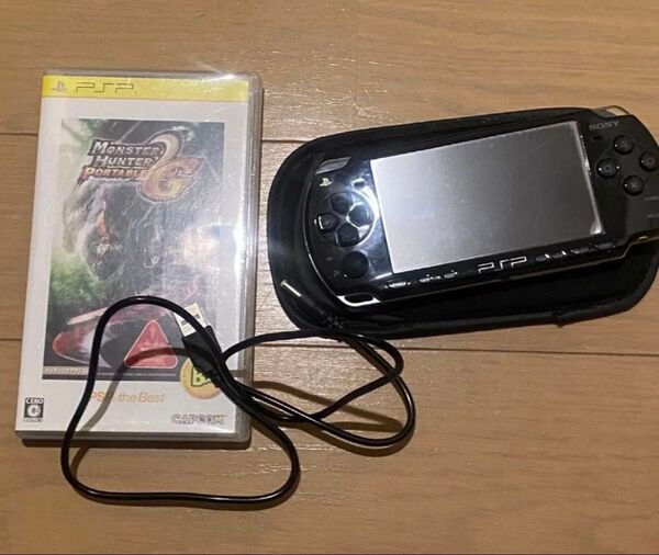 SONY ブラック PSP-2000 充電ケーブル バッテリー メモリースティック付き 蓋が壊れている?
