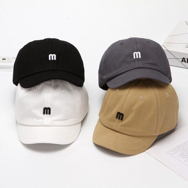 新品 m ロゴ つば短い帽子メンズ レディース つば短帽子アンパイアキャップ