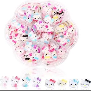 ネイルパーツ プラパーツ キャラクター デコパーツ ハンドメイド y2k レジン 平成女児 ケース付き 70個