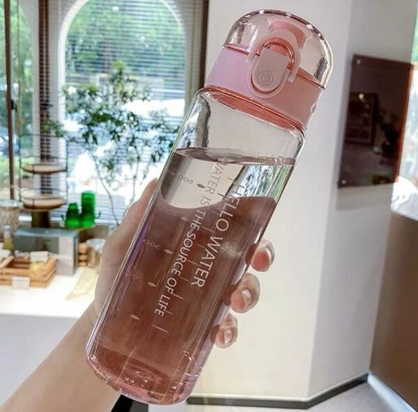 水筒 ウォーターボトル 直飲み マグボトル タンブラー 熱中症対策 水分補給 シンプル 韓国 マイボトル ピンク