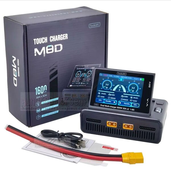 ■新品 高性能■充電器 ToolkitRC M8Dデュアルチャンネル 急速充電器 ジーフォース マッチモア ハイテック バッテリー