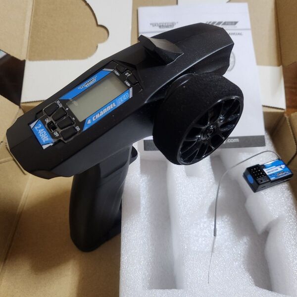 液晶付き プロポ セット■箱無し 黒■ TURBO RACING 2.4G p32 ラジコン 受信機 YD-2 tt01 tt02
