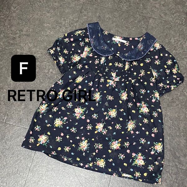RETRO GIRL シアーブラウス 半袖