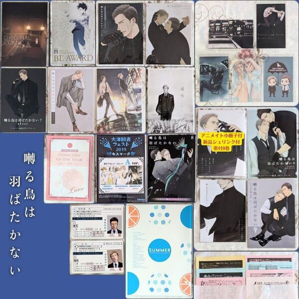 リーフレット 小冊子 囀る鳥は羽ばたかない セット クリアカード 大洋図書フェスト2019 キスマーク 6 7 8 9 ヨネダコウ