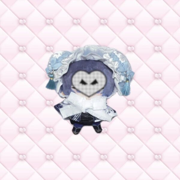 ぬい服 ヘッドドレス チャイナ 白 水色