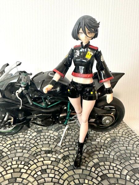 タミヤ1/12 カワサキNinja &美少女プラモデル2個セット塗装完成品