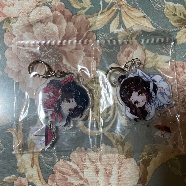 天官賜福 謝憐 花城 アクリルキーホルダー アクキー つままれ キーホルダー