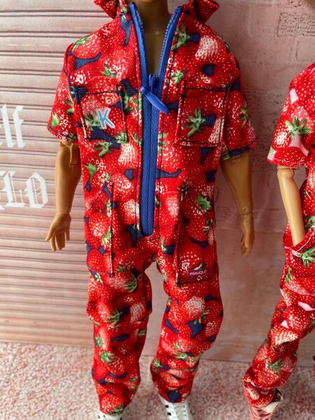 ケンサイズ つなぎ 半袖 バービー ken 服