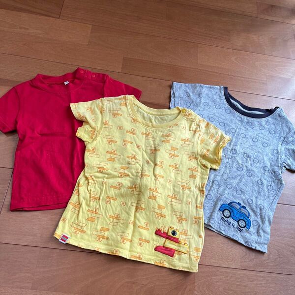 90cm、3着セット、保育園服、UNIQLO、ユニクロ、Tシャツ、LEGO、レゴ、子供服、キッズ服、ベビー服