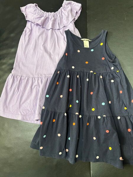 女の子H&M 西松屋ノースリーブワンピース 2枚セット 110㎝