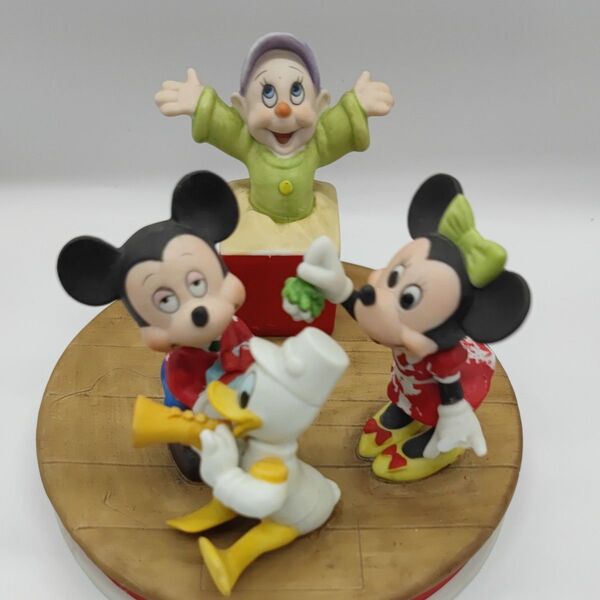 2 ディズニー 当時物 陶器製 置物 ミニー ミニー 1986 ビンテージ