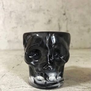 ViSE REDTAiL×BLACKBOOTS CERAMICS バイス レッドテイル 24_髑髏MUG〔Bk-Wh/白墨割り〕