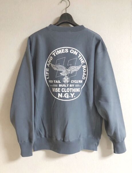ViSE REDTAiL V22-E Heavy Weight Crew Neck Sweat〔S.Blue〕【L】