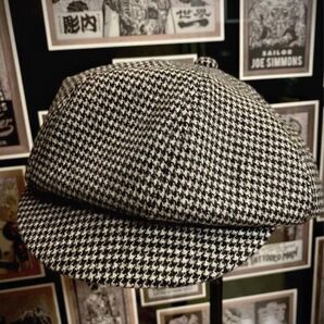 Unknown BROTHERS × Brownie Caps(森製作所)千鳥格子柄 キャスケット ヴィンテージ生地使用【新品】