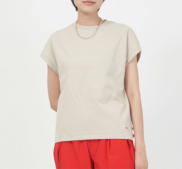 DANTON ドルマン スリーブ ショートスリーブ Tシャツ S グレージュ