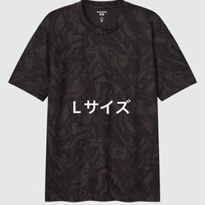 ユニクロ ドライEXプリントクルーネックTシャツ Meguru Yamaguchiコラボ Lサイズ ブラック 半袖Tシャツ