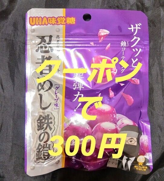 忍者めし 鉄の鎧 グレープ味 1袋 グミ ぐみ UHA味覚糖