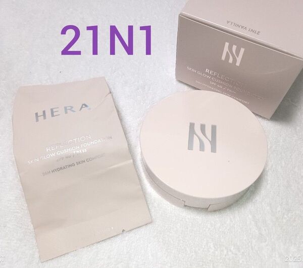 新品HERA リフレクションスキングロウクッションファンデ21N1本体+リフィル
