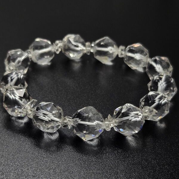 【宝石質/最強品質】極上☆スターカット水晶*約12mm* 天然石ブレスレット