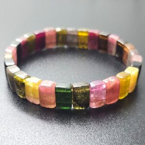 【超希少石/最強品質】宝石質☆MIXトルマリン*約10.5mm* 天然石ブレスレット