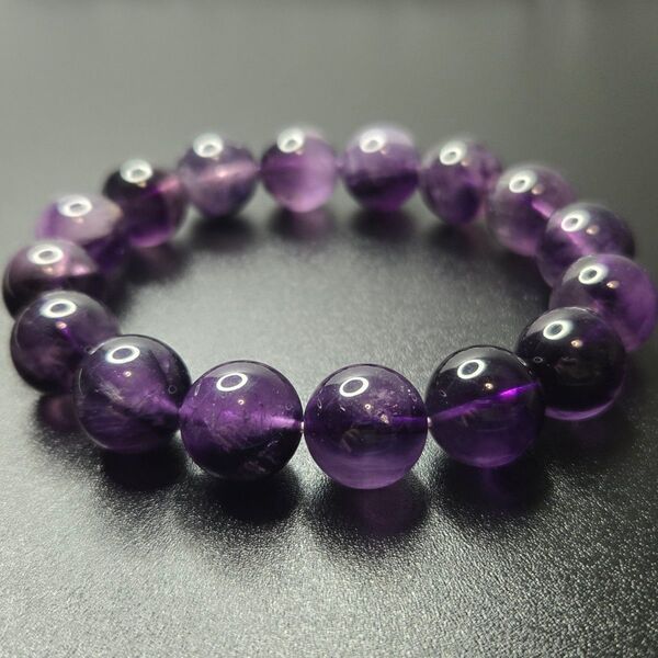 【超希少石/最強品質】大珠☆アメシスティンクォーツ*約13mm* 天然石ブレスレット