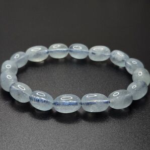 【希少形状/最強品質】アクアマリン*約11×8mm* 天然石ブレスレット