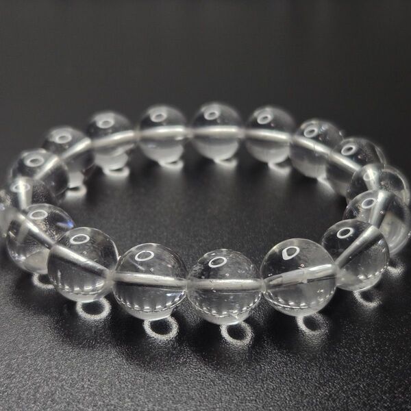 【国内流通無し/最強品質】超希少☆ダイヤモンドダスト水晶*約12mm* 天然石ブレスレット