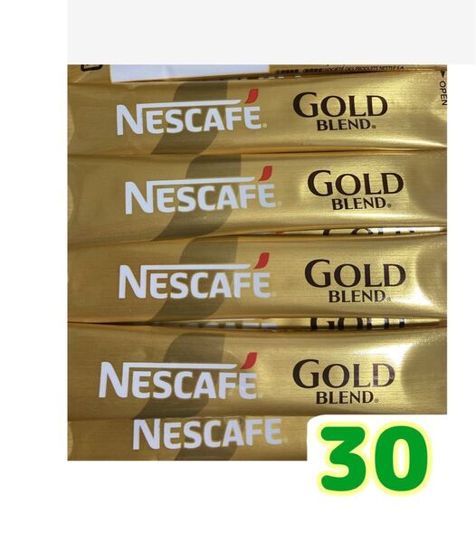 ネスカフェゴールドブレンドインスタントスティックコーヒー30本、箱無し値下げ不可ゆうパケットポストミニ 賞味期限2026.2以降