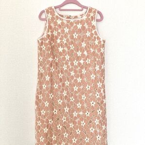 【美品】Clear Impression/クリアインプレッション フラワーレース Iラインワンピース