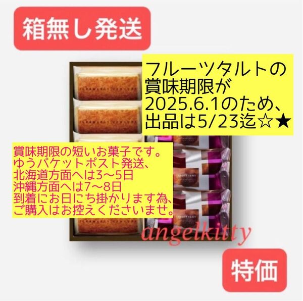 【箱無発送】ニューヨークチーズケーキ5個 フルーツタルト4個 ※フルーツタルト賞味期限2025.6.1の為、超特価!!