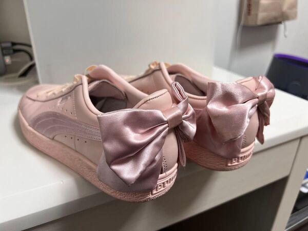 PUMA スニーカー リボン ピンク