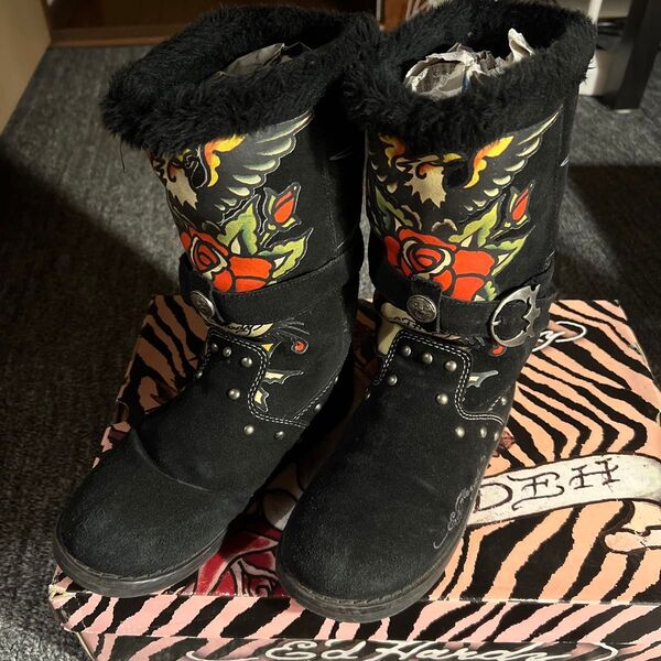 Ed Hardy エドハーディー ブーツ ムート 23cm ブラック