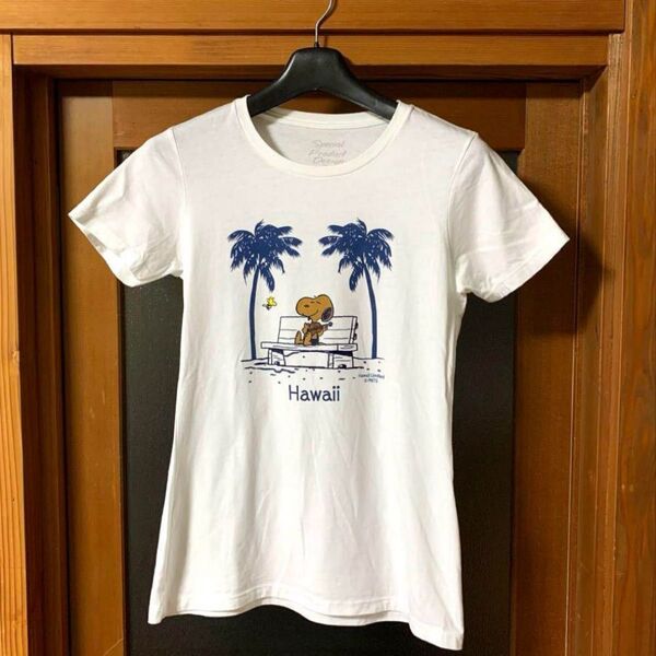 希少 レア ハワイ限定 スヌーピー Tシャツ 日焼けスヌーピー PEANUTS SNOOPY 白 半袖
