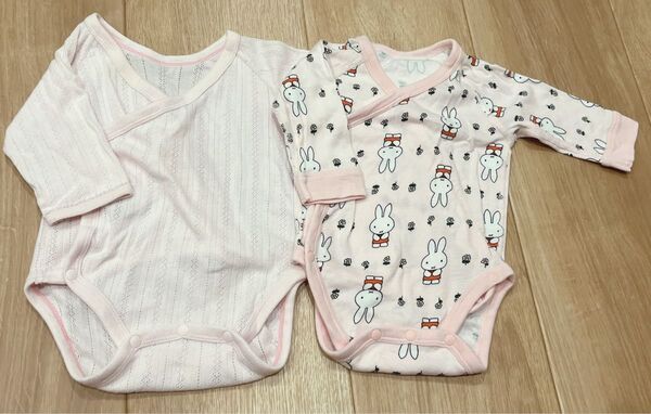 【美品】ユニクロ ロンパース 60cm 2枚セット