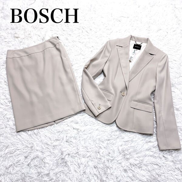 BOSCH ボッシュ レディース セットアップ スカートスーツ 上品 エレガント ビジネス ママスーツ フォーマル ベージュ