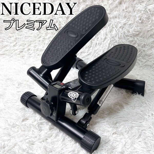 【動作確認済】NICE DAY ナイスデイ プレミアム ND-1B ショップジャパン 健康ステッパー 黒 高さ調整 歩数カウンター