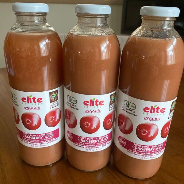 Elite Naturel オーガニッククランベリージュース 3本セット