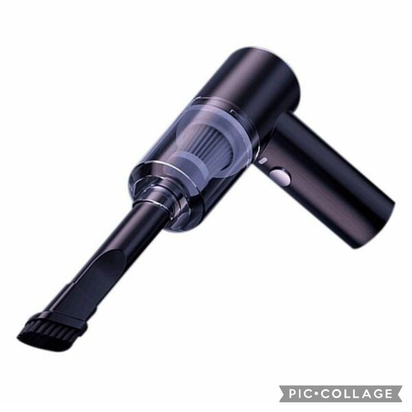 ハンディクリーナー 掃除機 コードレス コンパクト パワフル 吸引力 USB充電式 車載掃除機 車用 クリーナー ブラック省エネ