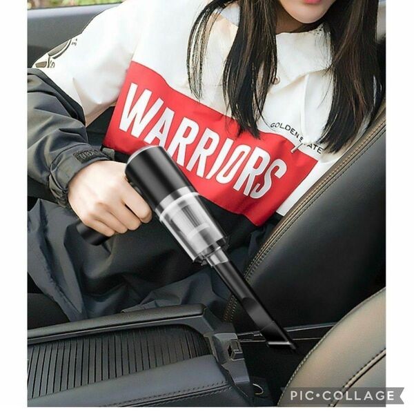 ハンディクリーナー 掃除機 コードレス コンパクト パワフル 吸引力 USB充電式 車載掃除機 車用 クリーナー ブラック省エネ