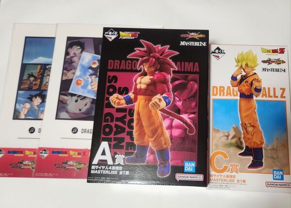 A賞スーパーサイヤ人4孫悟空+C賞スーパーサイヤ人孫悟空フィギュア+I賞クリアポスター2枚・未開封品 一番くじ ドラゴンボール