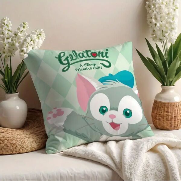 新品未使用 ジェラトーニ ダッフィーフレンズ クッションカバー ディズニー