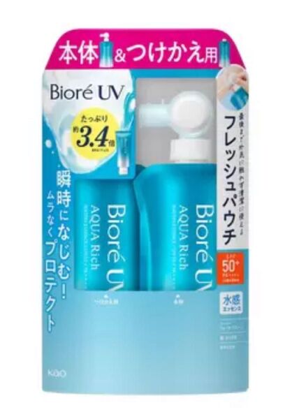 ビオレ アクアリッチ ウォータリーエッセンス SPF50+ 120g X 2