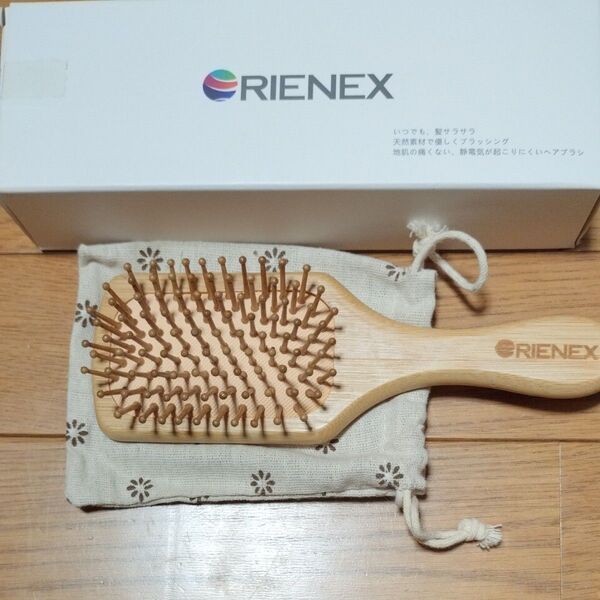 ORIENEX ヘアブラシ 木製櫛 美髪ケア(小)