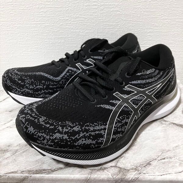 新品 asics ランニングシューズ ゲルカヤノ29 軽量 黒 白 26cm