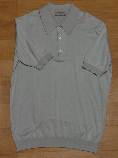 JOHN SMEDLEY 半袖ポロシャツ アイスグレー