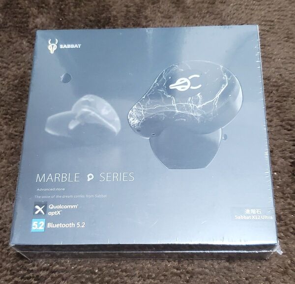 Sabbat X12 Ultra MARBLE ワイヤレスイヤホン ブラック系 未使用