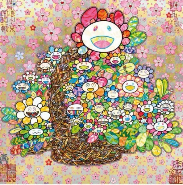 村上隆 宋 李嵩 「花籃」 へのオマージュ