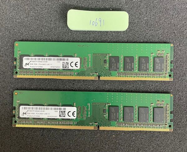 10691/中古品/デスクトップメモリ-16GB/Micron /8GB-DDR4-2400T 2枚セット/動作確認済み