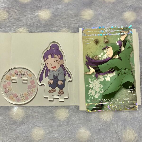 忍たま乱太郎 アニメイトカフェ アニカフェ ミニアクリルスタンド 箔押しチケットカード 箔押しカード 立花仙蔵